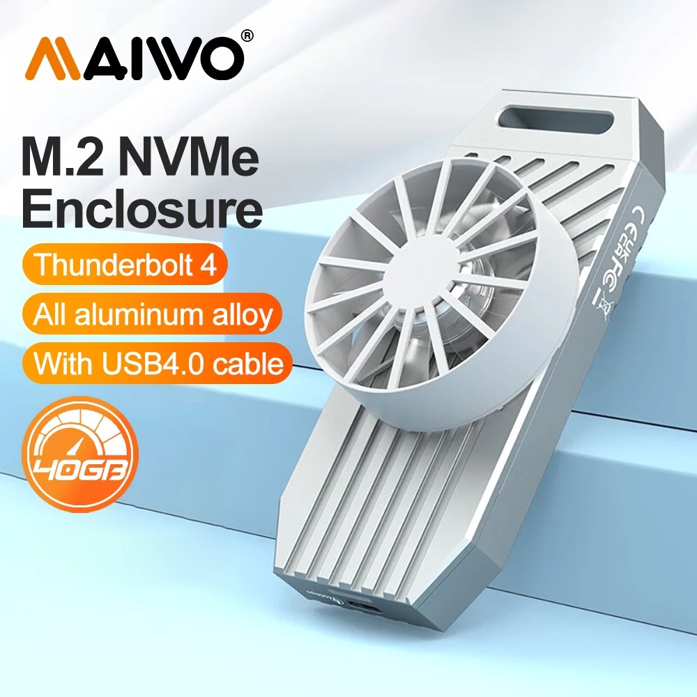 Usb4 40Gbps External Ssd 8Tb - Maiwo-nvme m.2 ssdエンクロージャー,アルミニウムm2外部ハウジング,thunderbolt 4互換,type-c,40gbps