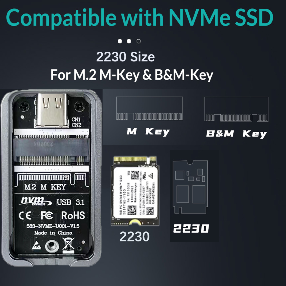 2230 2242 M.2 NVMe ケースエンクロージャ  - M2 2242 Nvme Ssd 2Tb Pcie 4.0 のレビューと価格
