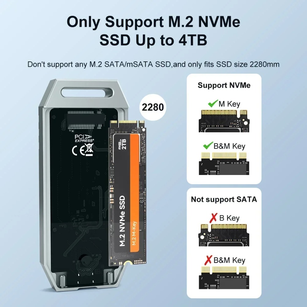 Maiwo-nvme m.2 ssdエンクロージャー,アルミ - Usb4 40Gbps External Ssd 8Tb のレビューと価格